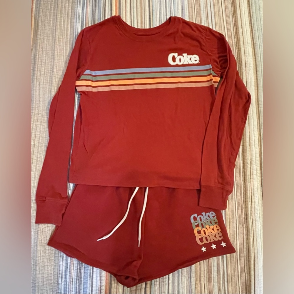 Coke lounge wear set. Size small
